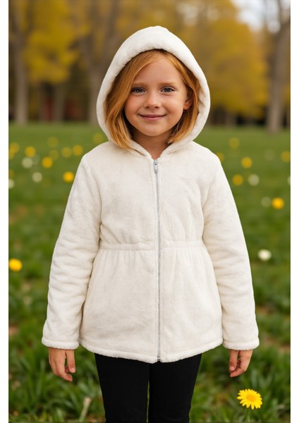 Peluş Kız Çocuk Mont