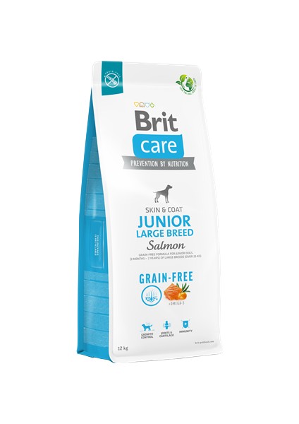 Zeroshop Brit Care 12 kg Deri ve Tüy Hassasiyeti Olan Büyük Irk Genç Köpekler Için, Tahılsız, Somonlu Kuru Mama