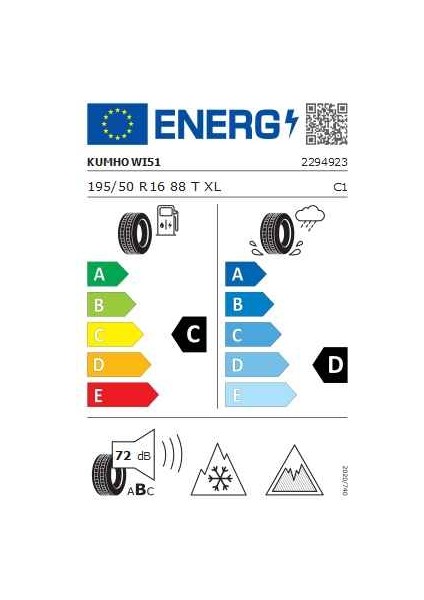 195/50R16 88T Xl Wintercraft Wı51 Kış Oto Lastiği ( Üretim YILI:2025 ) fırsatları