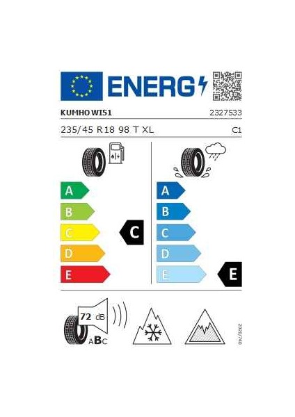 235/45R18 98T Xl Wintercraft Wı51 Kış Oto Lastiği ( Üretim YILI:2025 ) fırsatları