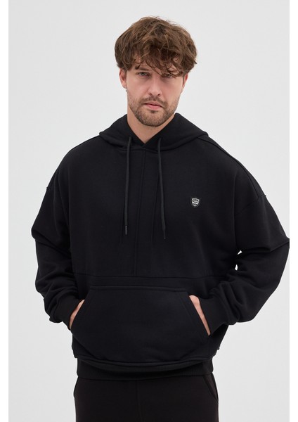 Unisex Rahat Bol Kesim "Vyral" Kapüşonlu Sweatshirt