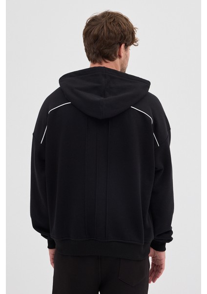 Unisex Rahat Bol Kesim "Vyral" Kapüşonlu Sweatshirt fırsatları