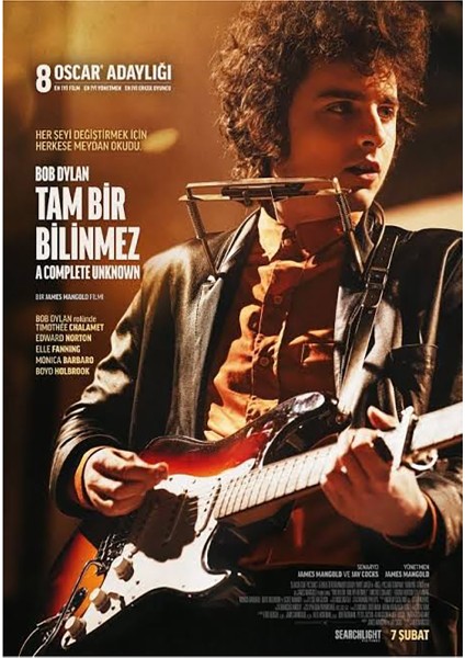 A Complete Unknown | Tam Bir Bilinmez 2024 Orijinal Film Afişi | Timothee Chalamet, Bob Dylan