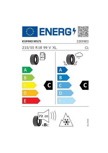 215/55R18 99V Wintercraft WS71 Suv Kış Oto Lastiği ( Üretim YILI:2025 ) fırsatları