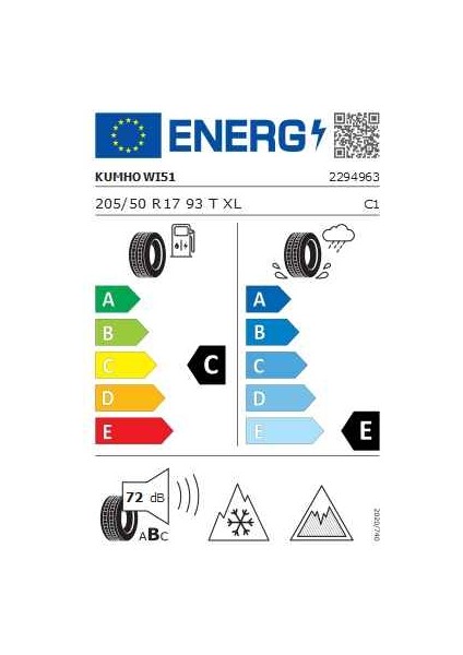 205/50R17 93T Xl Wintercraft Wı51 Kış Oto Lastiği ( Üretim YILI:2025 ) fırsatları