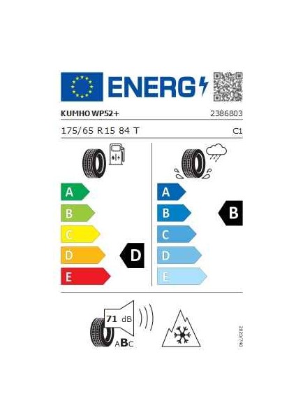 175/65R15 84T Wintercraft WP52+ Ev Kış Oto Lastiği ( Üretim YILI:2025 ) fırsatları