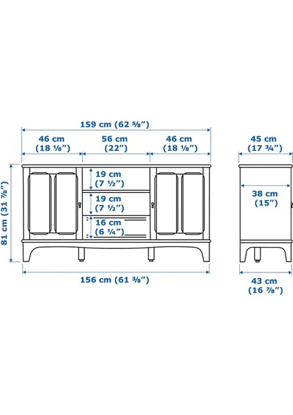 Lommarp Tv Sehpası Açık Bej 159 x 45 x 81 Cm fiyatları