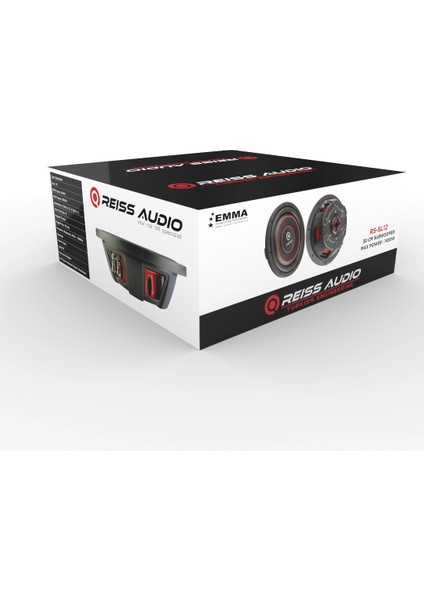 Sehpa Slim Kabin Bass 30CM - Reiss RS-SL12 1450W 450RMS Slim Subwoofer 30CM - Profesyonel Sehpa Kabin Bass indirimleri