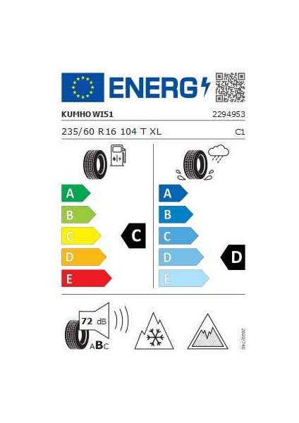 235/60R16 104T Xl Wintercraft Wı51 Kış Oto Lastiği ( Üretim YILI:2025 ) fırsatları