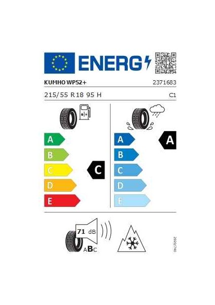 215/55R18 95H Wintercraft WP52+ Ev Kış Oto Lastiği ( Üretim YILI:2025 ) fırsatları