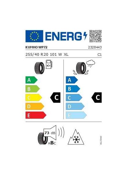 255/40R20 101W Xl Wintercraft WP72 Kış Oto Lastiği ( Üretim YILI:2025 ) fırsatları