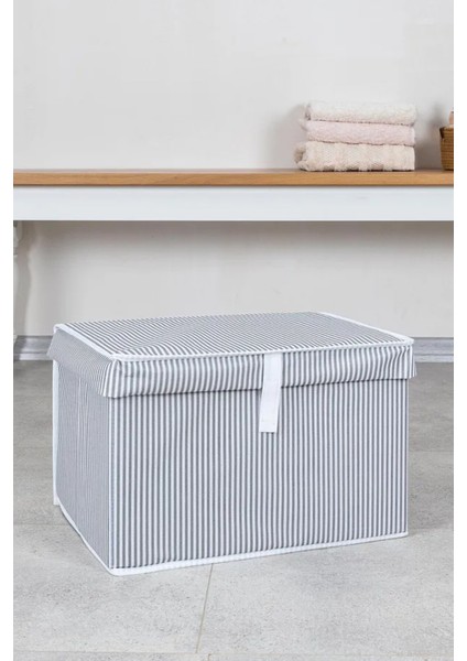(3 Adet) Alas Çok Amaçlı Kapaklı Kutu Saklama Kutusu Mini Boy Tela 40*30*26 cm
