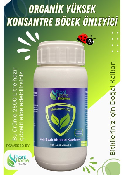 Bitkisel Yağ Bazlı Organik Böcek Kovucu – Yoğun Konsantre – 250 ml = 2,500 Lt Kullanıma Hazır Ürün