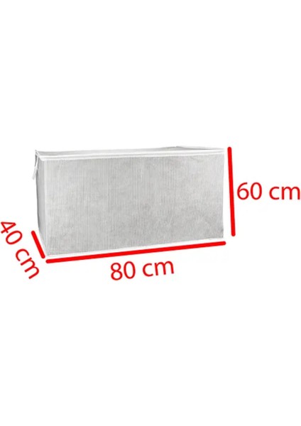 (5 Adet) Alas Gri Çizgili Fermuarlı Mega Boy Hurç Yastık-Yorgan-Kıyafet Düzenleyici 80*40*60 cm fiyatları