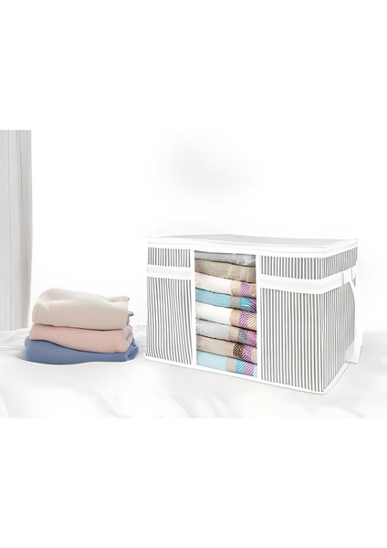 (4 Adet) Alas Pencereli Kazak Hurcu Kıyafet Düzenleyici 45 x 40 x 30 cm