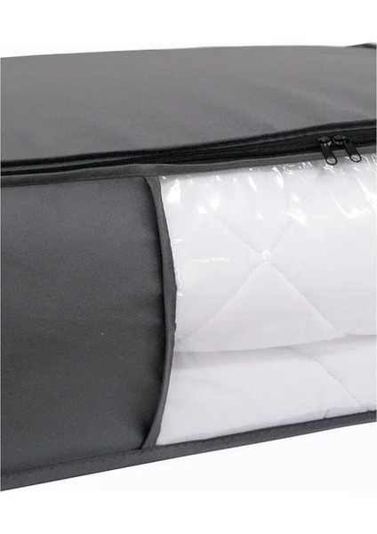 6 Adet Antrasit Gri Pencereli Giysi Hurcu Saklama Çantası 64X45X22 fırsatları