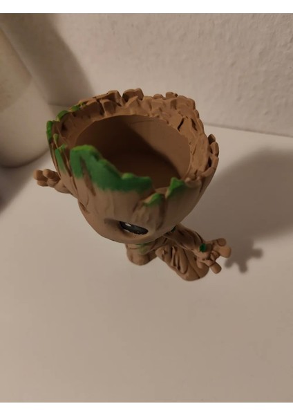 Baby Groot Dekoratif Figür ve Mini Vazo – 3D Koleksiyon ve Ev Dekoru | CRAFTSY3D | Premium Pla Baskı | Masa Üstü Aksesuar ve Hediye