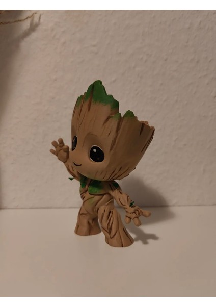 Baby Groot Dekoratif Figür ve Mini Vazo – 3D Koleksiyon ve Ev Dekoru | CRAFTSY3D | Premium Pla Baskı | Masa Üstü Aksesuar ve Hediye