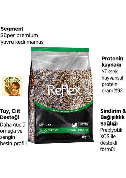 Plus Tavuklu Yavru Kedi Maması 3X1KG 3 Lü Fırsat Paketi (3 Kilo) fırsatları