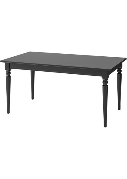 Ingatorp Açılır Yemek Masası Siyah 4 6 Kişilik 155 / 215 x 87 Cm
