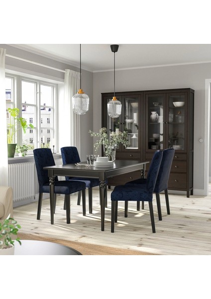 Ingatorp Açılır Yemek Masası Siyah 4 6 Kişilik 155 / 215 x 87 Cm modelleri