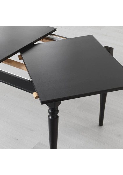 Ingatorp Açılır Yemek Masası Siyah 4 6 Kişilik 155 / 215 x 87 Cm indirimleri