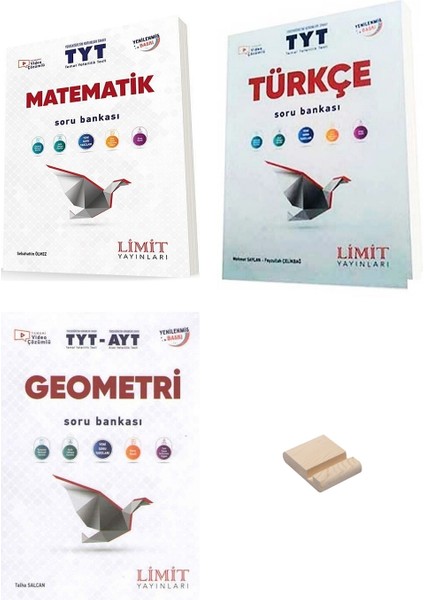 Limit Tyt Matematik Türkçe ve Geometri Soru Bankası 3lü Set + Telefon Standı