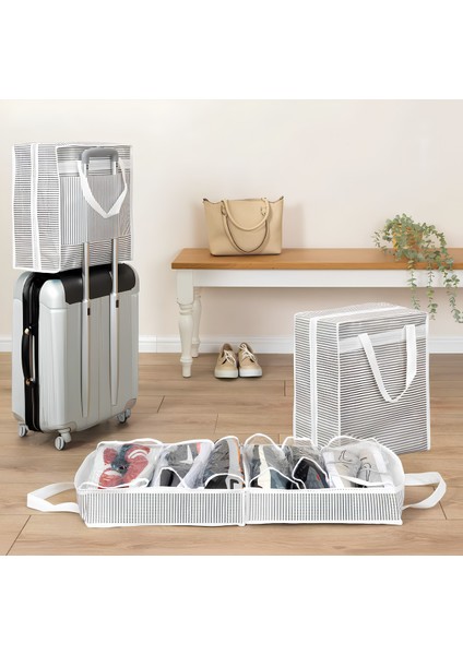 (3 Adet) Alas Bavul Içi Düzenleyici Ayakkabı Saklama/taşıma Çantası Valize Asılabilir 40*35*22 cm