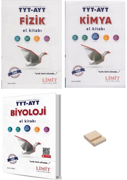 Limit Tyt Ayt Fizik Kimya ve Biyoloji El Kitabı 3lü Set+ Telefon Standı
