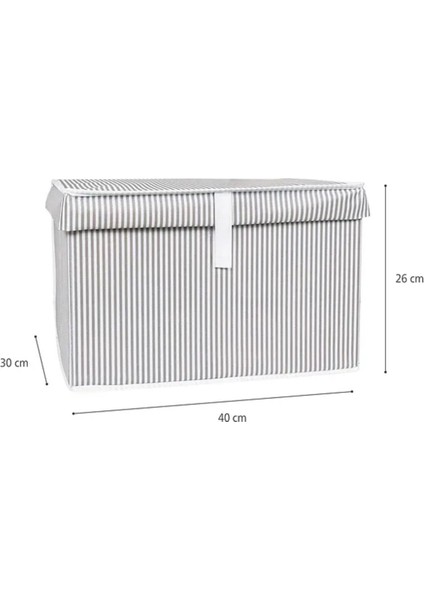 Alas Çok Amaçlı Kapaklı Kutu Saklama Kutusu Mini Boy Tela 40*30*26 cm