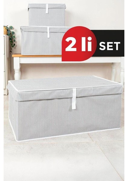 Alas 2'li Çok Amaçlı Kutu Megaplus 70X40X30 cm Tela (Yıkanamaz)