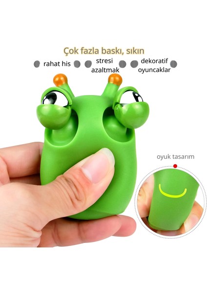 Caterpıllar Göz Fırlatan Anti-Stres Oyuncağı (Tek Parça, Tek Renk) | Sıkınca Gözleri Çıkan, Yumuşak Tpr/silikon, Elde Taşınabilir Sıkma Oyuncağı, Stres Giderici & Duyusal Fidget