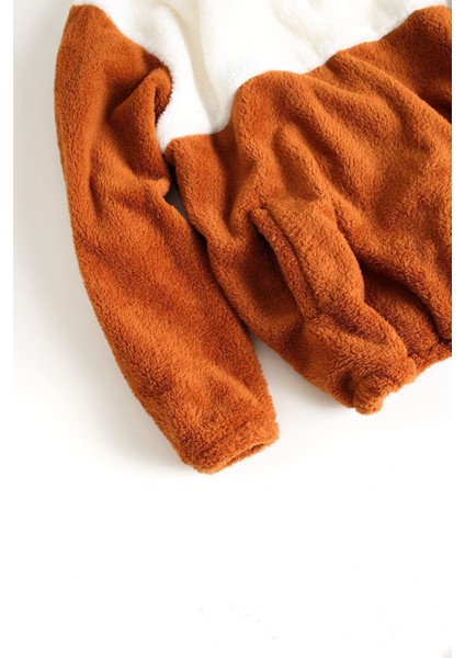 Erkek Yaka Fermuarlı Tarçın Pelüş Sweat fiyatları