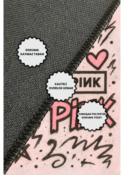 Kore Müzik Grubu Temalı Blackpink Kız Çocuk Halısı Pembe Dijital Baskı Dokuma Kaymaz Taban Yıkanabilir Antialerjik Genç Kız Halısı indirimleri