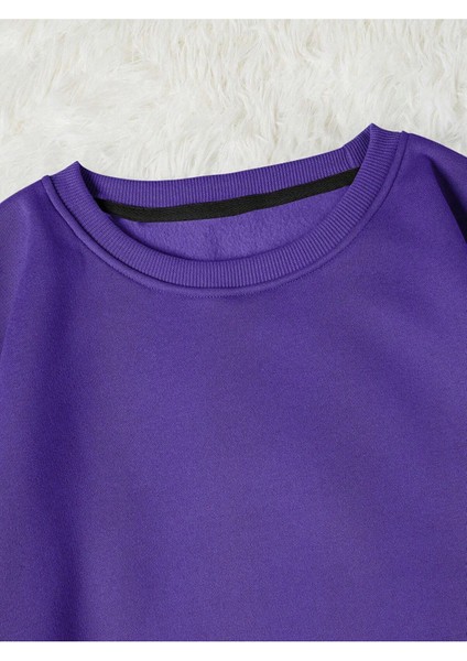 Unisex Kadın/erkek Paris Özel Renkli Oversize Bisiklet Yaka Pamuklu Sweatshirt modelleri