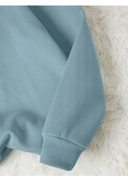 Shark Renkli Oversize Bisiklet Yaka Pamuklu Sweatshirt modelleri