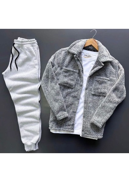 Peluş Ceket + Kışlık Eşofman 2li Kombin