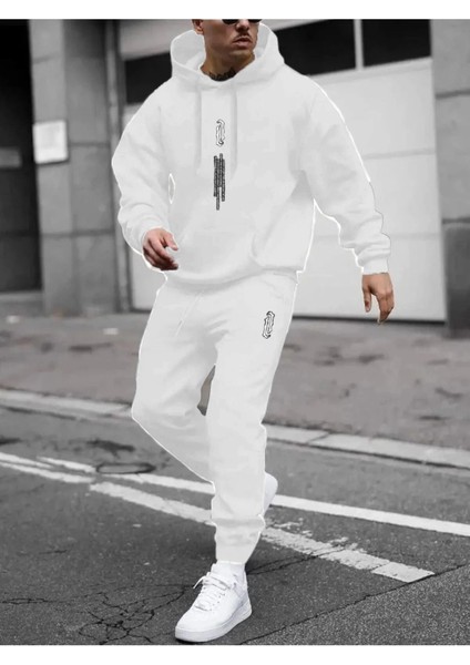 Erkek Dikey Oversize Sweet ve Eşofman Takımı