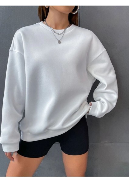 Unisex Kahve Brooklyn Sırt Baskı Oversize Bisiklet Yaka Sweatshirt fırsatları