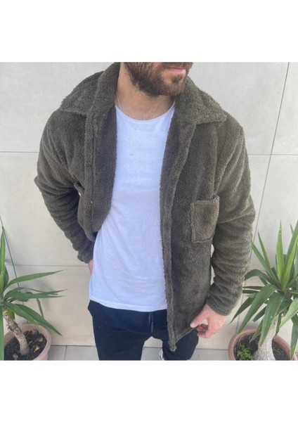 Erkek Yeşil Peluş Ceket