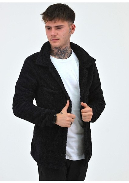Unisex Peluş Polar Hırka Ceket