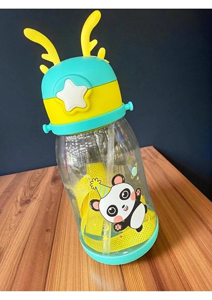 Geyik Başlıklı Çocuk Suluk Matara Bpa Içermez Dayanıklı Sızdırmaz Askı Aparatlı Pipetli Okul Suluğu indirimleri