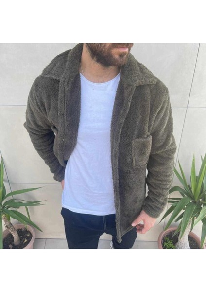 Erkek Yeşil Peluş Ceket