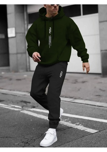 Erkek Dikey Oversize Sweet ve Eşofman Takımı