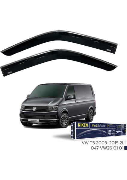 Volkswagen Transporter Kromlu Cam Rüzgarlığı 2'li 2003 - 2024 Model