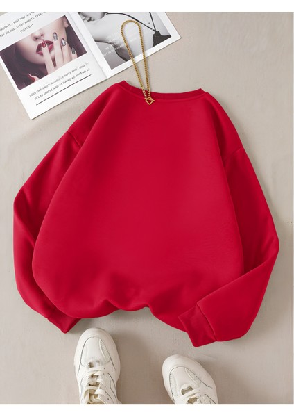 Unisex Kadın/erkek Paris Özel Renkli Oversize Bisiklet Yaka Pamuklu Sweatshirt fiyatları