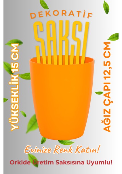 Dekoratif Orkide Dış Saksısı Turuncu – Hava Alan ve Zarif Tasarımlı Saksı Iç Mekan Kullanımına Uygun modelleri