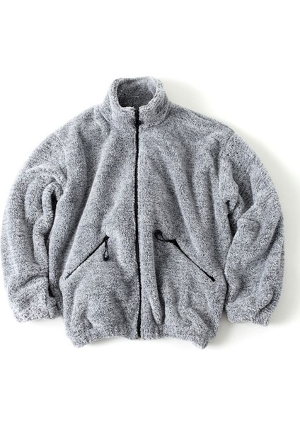 Erkek Pelüş Ceket Kalın Oversize Fermuarlı