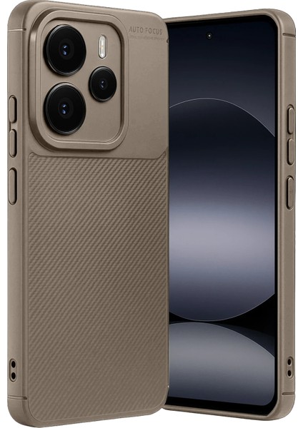 Zeroshop Newface Xiaomi Note 14 5g Auto Focus Karbon Kapak - Kahverengi