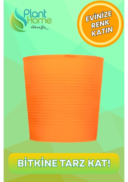 Turuncu Direnajlı 9.5 Litre Dekoratif Bitki Saksısı – Iç-Dış Mekan Bitkileri Için Uygun Saksı fırsatları